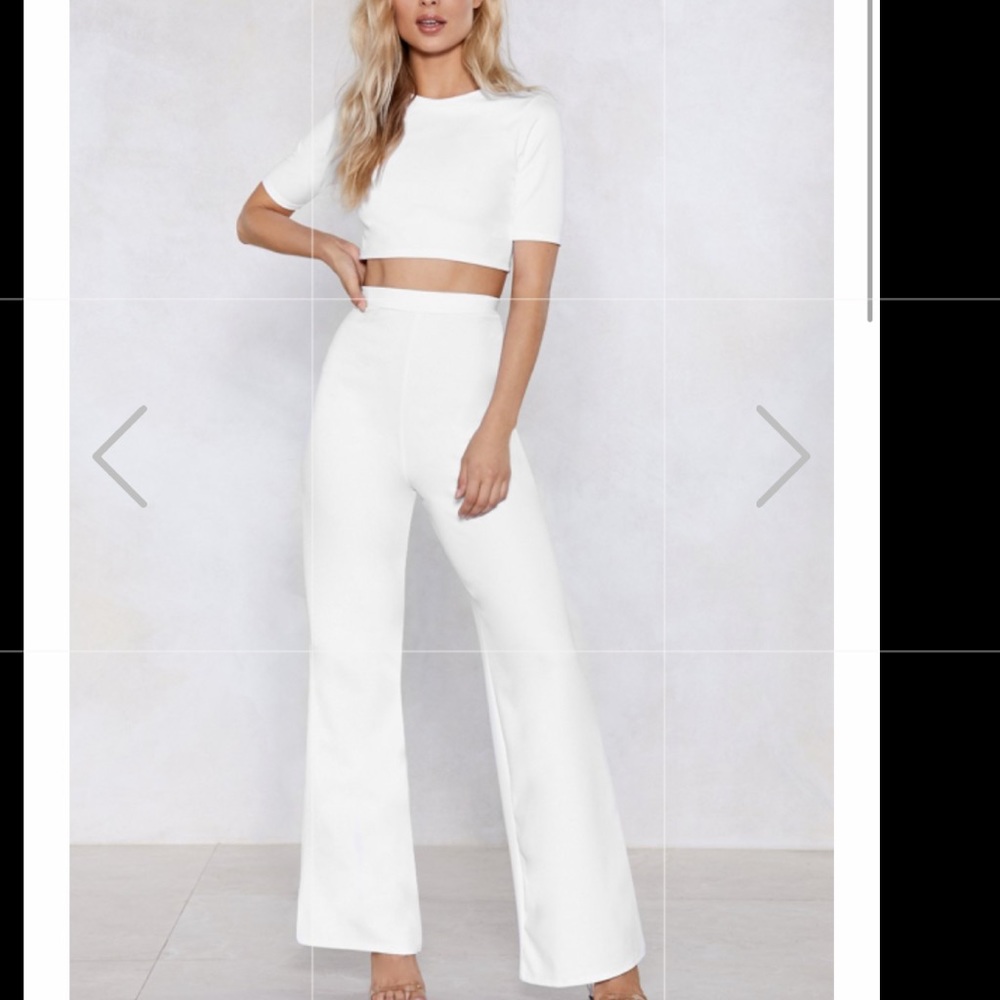 NWT Nasty gal crop top and pants set small US2